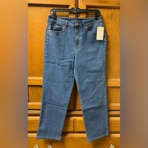 NWT Blair Jeans Women's 12 Blue Medium Wash High Rise Straight Leg Jeans